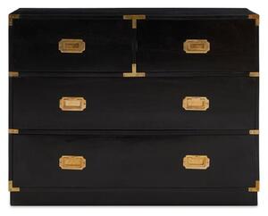 Sartor Wooden Chest Of 4 Drawers In Black And Gold