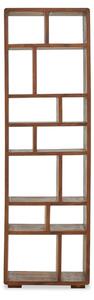 Saki Wooden Shelving Unit With Multi Open Shelves In Brown