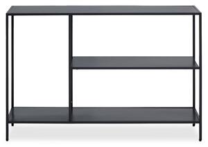 Acre Metal Console Table With 2 Shelves In Black