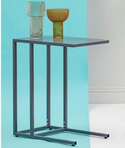 Acre C Shaped Metal Side Table In Grey