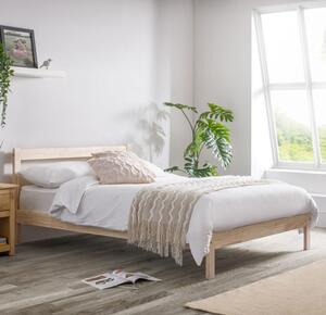 Sassnitz Wooden Double Bed In Unfinished Pine