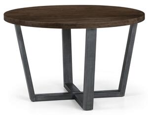 Barras Round Wooden Coffee Table In Dark Oak