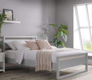 Versmold Wooden Single Bed In Dove Grey