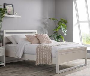 Versmold Wooden Single Bed In Surf White