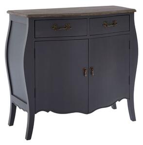 Luria Wooden Sideboard With 2 Drawers And 2 Doors In Dark Grey