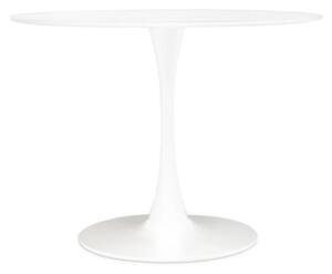 Leila 100cm Wooden Top Dining Table With Metal Base In White