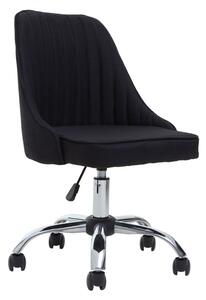 Alexei Fabric Home And Office Chair With Chrome Base In Black