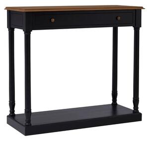 Luria Wooden Console Table With 1 Drawer In Natural And Black