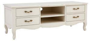 Luria Wooden TV Stand With 4 Drawers And 2 Shelves In White