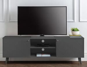 Madra Wooden TV Stand In Grey With 2 Doors