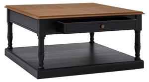 Luria Wooden Coffee Table With 1 Drawer In Natural And Black