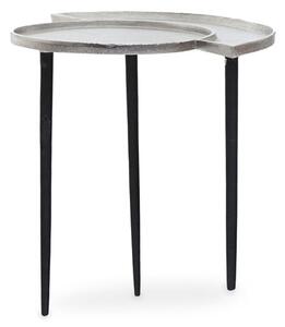 Simbala Metal Side Table In Silver And Black