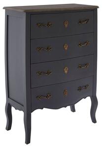 Luria Wooden Chest Of 4 Drawers In Dark Grey