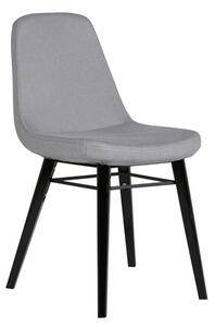 Jecca Fabric Dining Chair With Black Legs In Grey