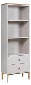 Marlon Wooden Shelving Unit With 2 Drawers In Oak And Taupe