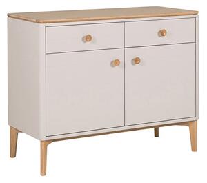 Marlon Wooden Sideboard With 2 Doors 2 Drawers In Oak And Taupe