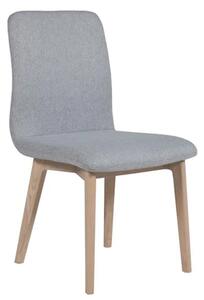 Marlon Fabric Dining Chair With Oak Legs In Light Grey