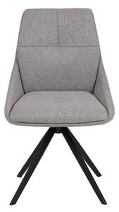 Jessa Fabric Dining Chair With Black Legs In Light Grey