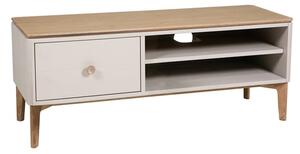 Marlon Wooden TV Stand With 1 Drawer In Oak And Taupe