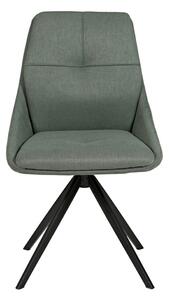 Jessa Fabric Dining Chair With Black Legs In Green