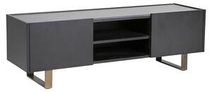 Orth Wooden TV Stand With Stone Top In Black