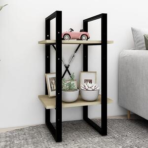 Kendria Wooden 2-Tier Bookshelf In Sonoma Oak