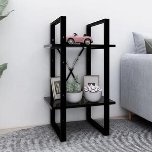 Kendria Wooden 2-Tier Bookshelf In Black