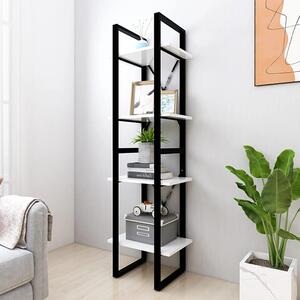 Kendria Wooden 4-Tier Bookshelf In White