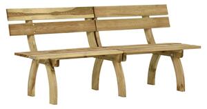 Aria 220cm Wooden Garden Seating Bench In Green Impregnated