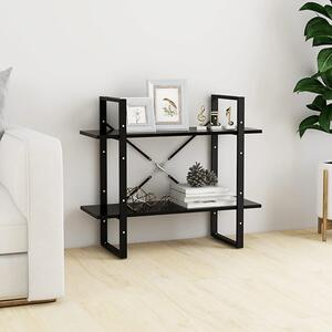 Feryal Wooden 2-Tier Bookshelf In Black