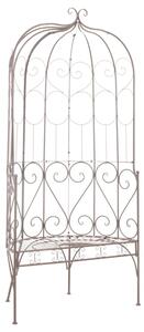 Piper 95cm Wrought Iron Garden Seating Bench In Antique Brown