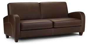 Varali 3 Seater Sofa in Chestnut Faux Leather