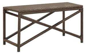 Sophiya 80cm Poly Rattan Garden Seating Bench In Brown