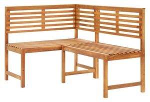 Mirha Wooden Corner Garden Seating Bench In Natural