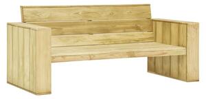 Nitya 179cm Wooden Garden Seating Bench In Green Impregnated