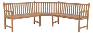 Aarna Wooden Corner Garden Seating Bench In Natural