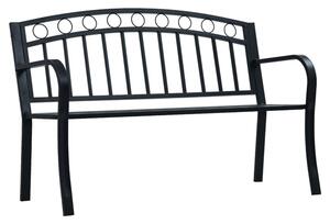 Trisha Steel Garden Seating Bench In Black