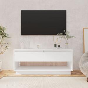 Perdy Wooden TV Stand With 2 Drawers In White