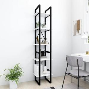 Emlen 40cm Wooden 5 Tier Bookcase In White