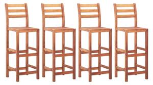 Cienna Set Of 4 Wooden Bar Chairs In Natural