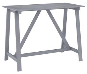 Roslyn Rectangular Wooden Garden Bar Table In Grey