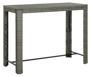 Yuna 140.5cm Poly Rattan Garden Bar Table In Grey