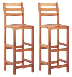 Cienna Natural Wooden Bar Chairs In A Pair