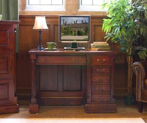 Belarus Single Pedestal Computer Desk In Mahogany