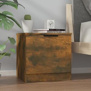 Ranya Wooden Bedside Cabinet With 1 Door In Smoked Oak