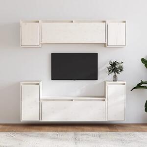 Falan Solid Pinewood Entertainment Unit In White