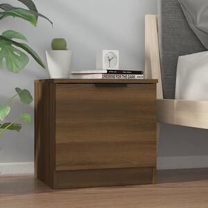 Ranya Wooden Bedside Cabinet With 1 Door In Brown Oak