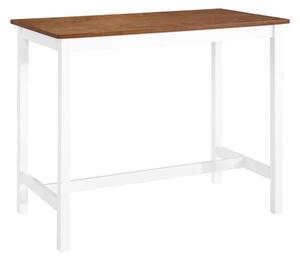 Darla Wooden Bar Table In Brown And White