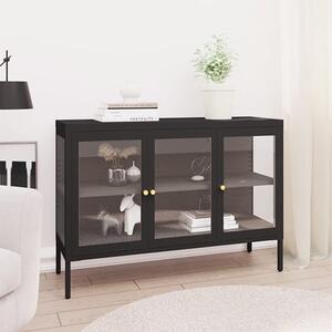 Masika Steel Display Cabinet With 3 Doors In Black