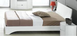 Laura White Gloss Double Bed With Ventilated Board